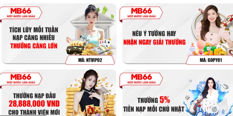 Khuyến mãi MB66 thưởng tích lũy cực chất tại nhà cái